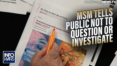 Not Satire: MSM tells the Public Not to Ask Questions or Investigate