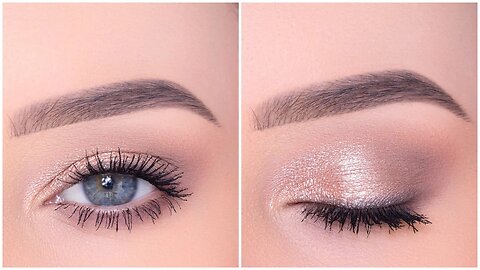 Rose Golden Soft Glam Eye Look for Any Occassion using NO Fake Lashes!