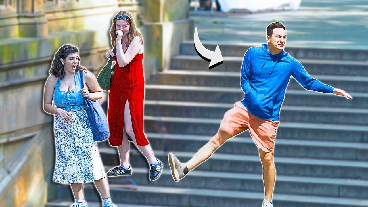 Funny Fart Prank in NYC! Staircase of DOOM!