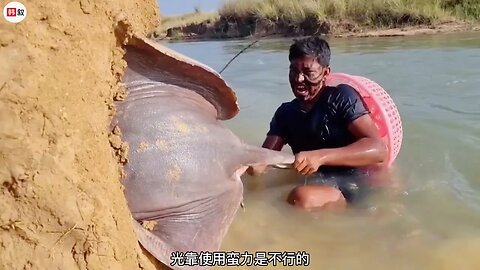 The guy catches the big fish