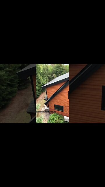 One paint paint job# Mountains#exteriorpainting#manlift#northwoods #craftsmanpainting