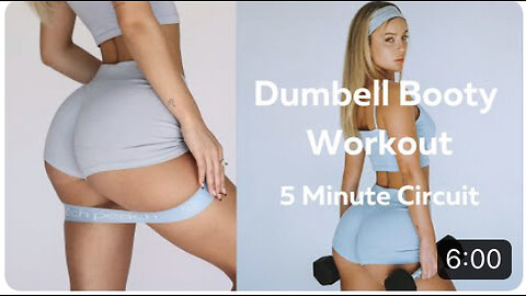 Dumbbells Booty Circuit Workout | 5 Minutes 