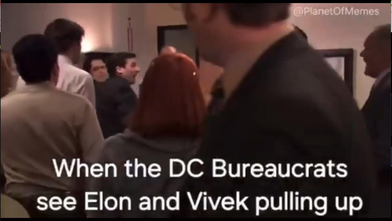 When the DC Bureaucrats See Elon & Vivek Pulling Up 🤣