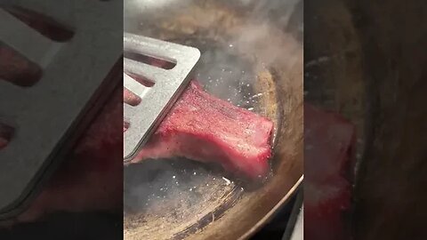 Cooking A5 wagyu with