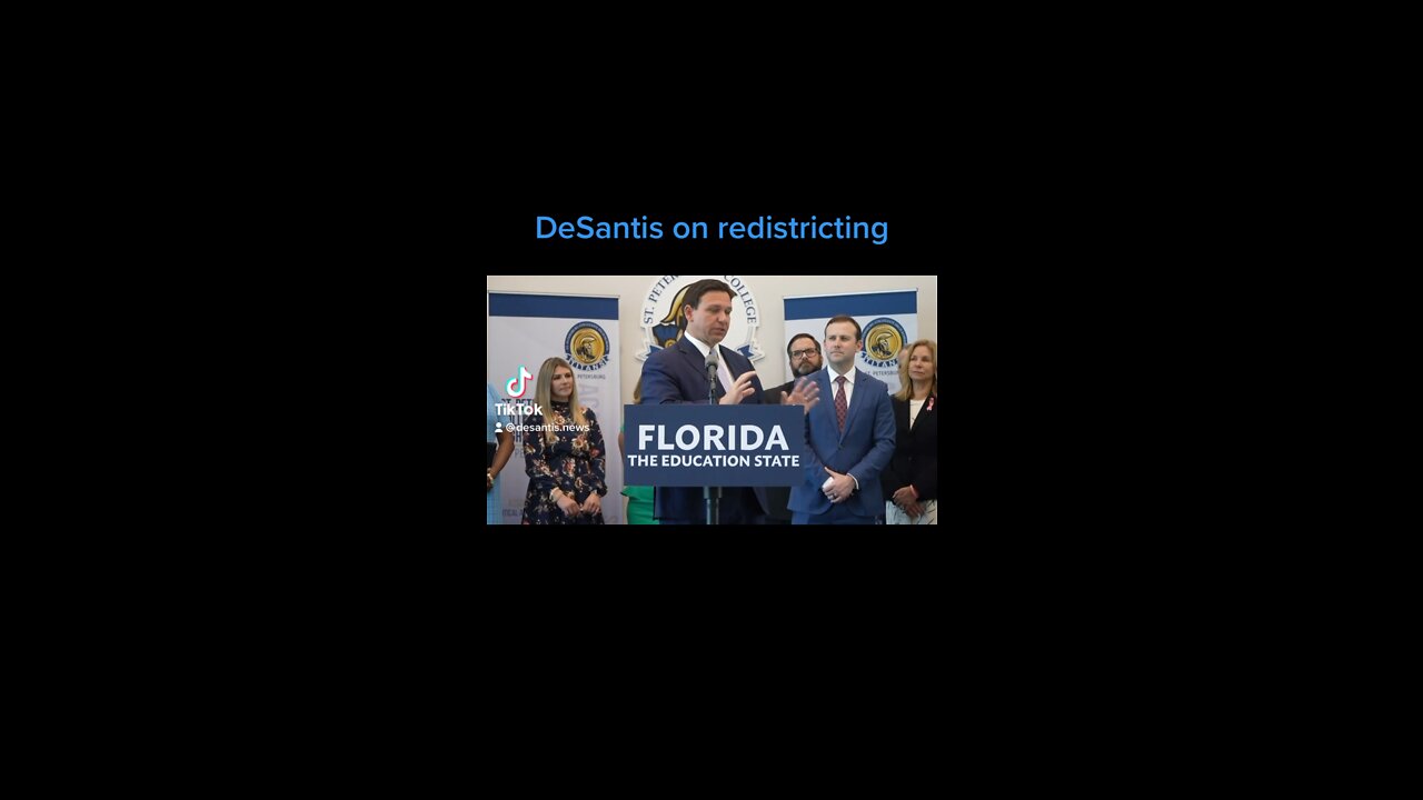 Ron DeSantis gives an update on redistricting