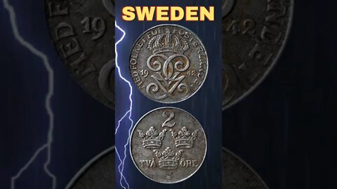 Sweden 2 ore 1942.#shorts #coinnotesz