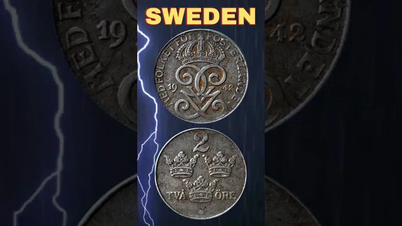 Sweden 2 ore 1942.#shorts #coinnotesz