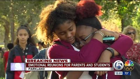 Emotional reunions for parents and students