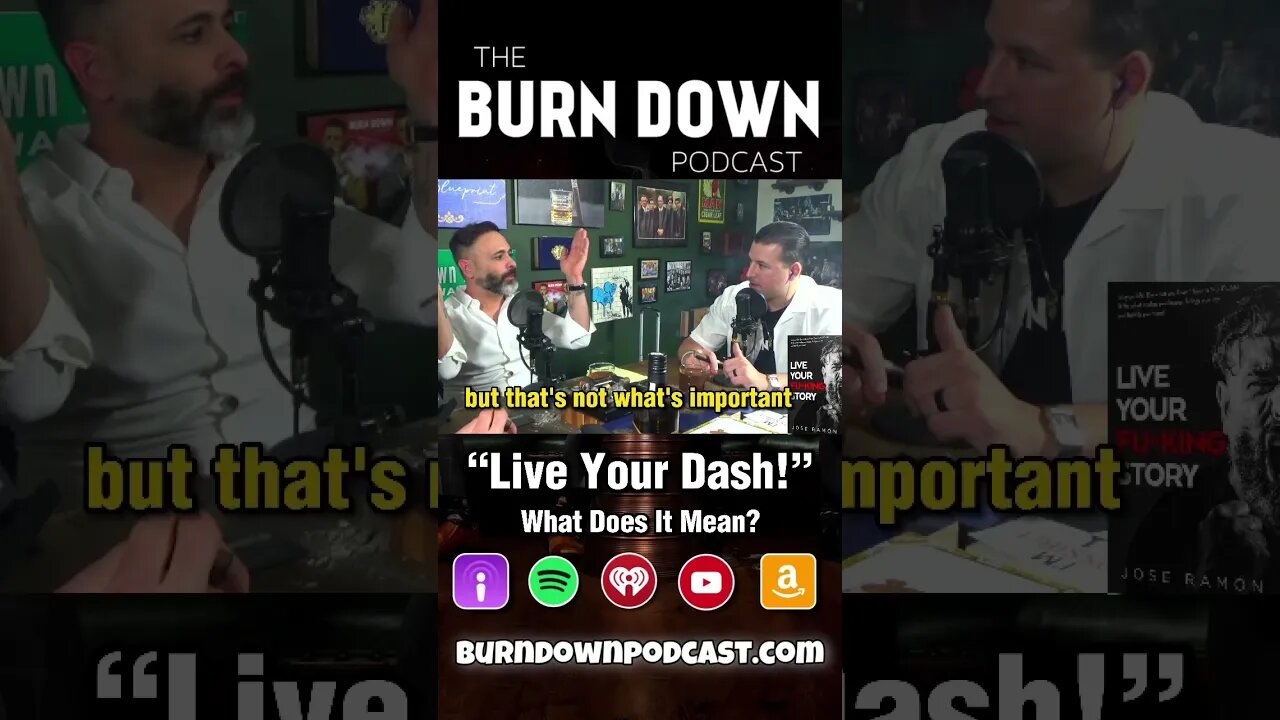 Life is about the DASH between when you started and finished. #theburndownpodcast #inspiration #yt