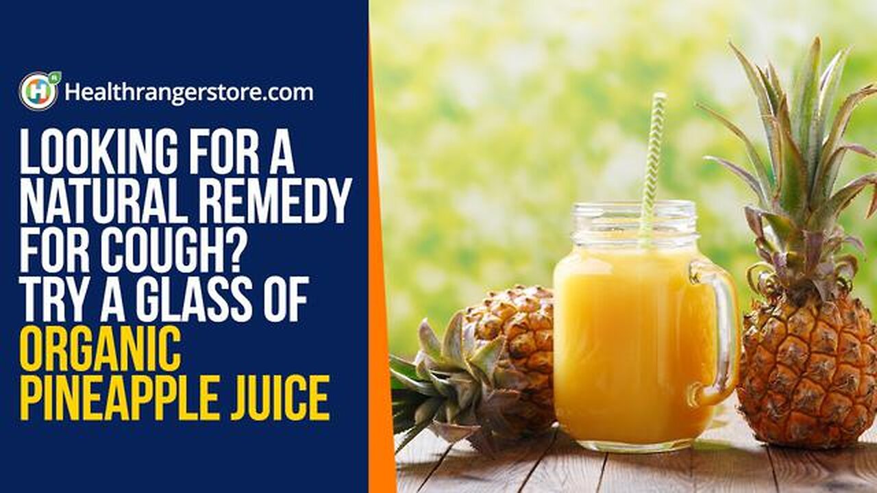 Looking for a natural remedy for cough? Try a glass of Organic Pineapple juice