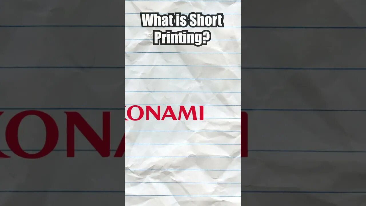 What is Short Printing?