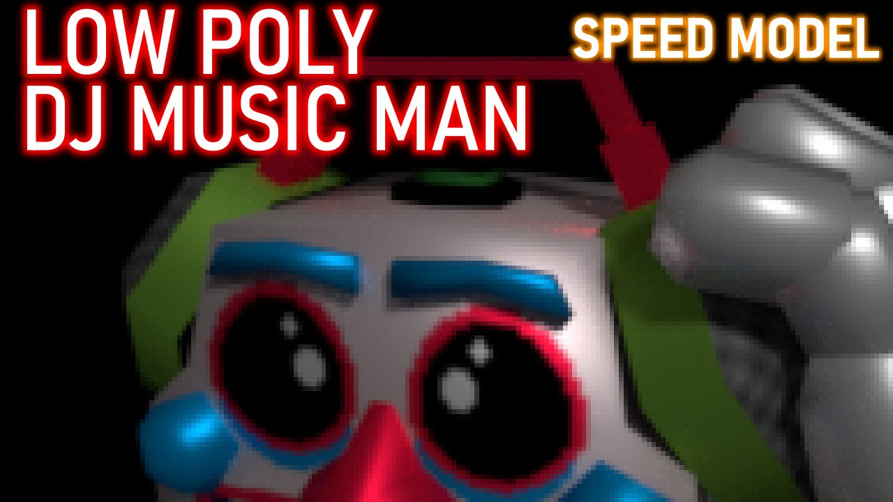 Low Poly DJ Music Man Speed Model