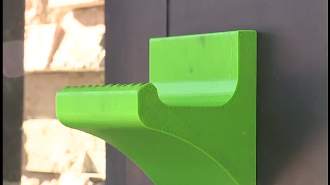 Metro Detroit business duo debuts new "touchless" door stop