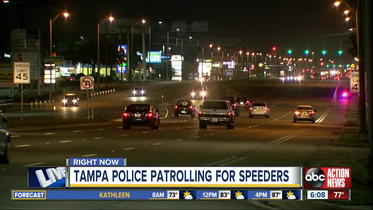 Tampa Police cracking down on speeders on dangerous roads