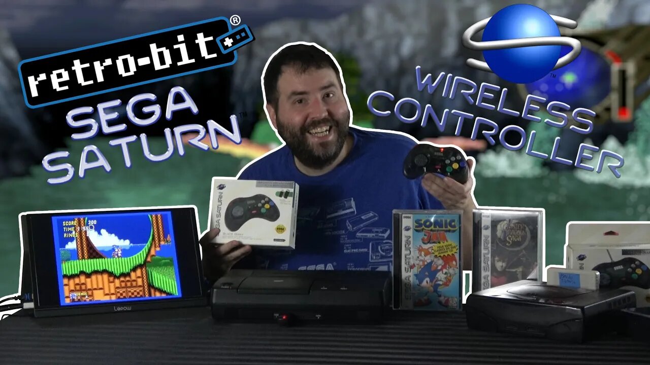 RetroBit Wireless Sega Saturn Controller On Sega Pluto - Adam Koralik