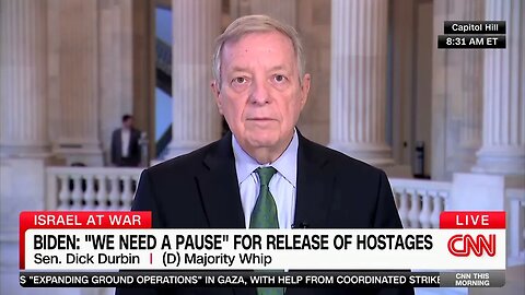 Dem Sen Durbin: Israel Should "Engage In Conversation" With Palestinians Governed By Hamas In Gaza