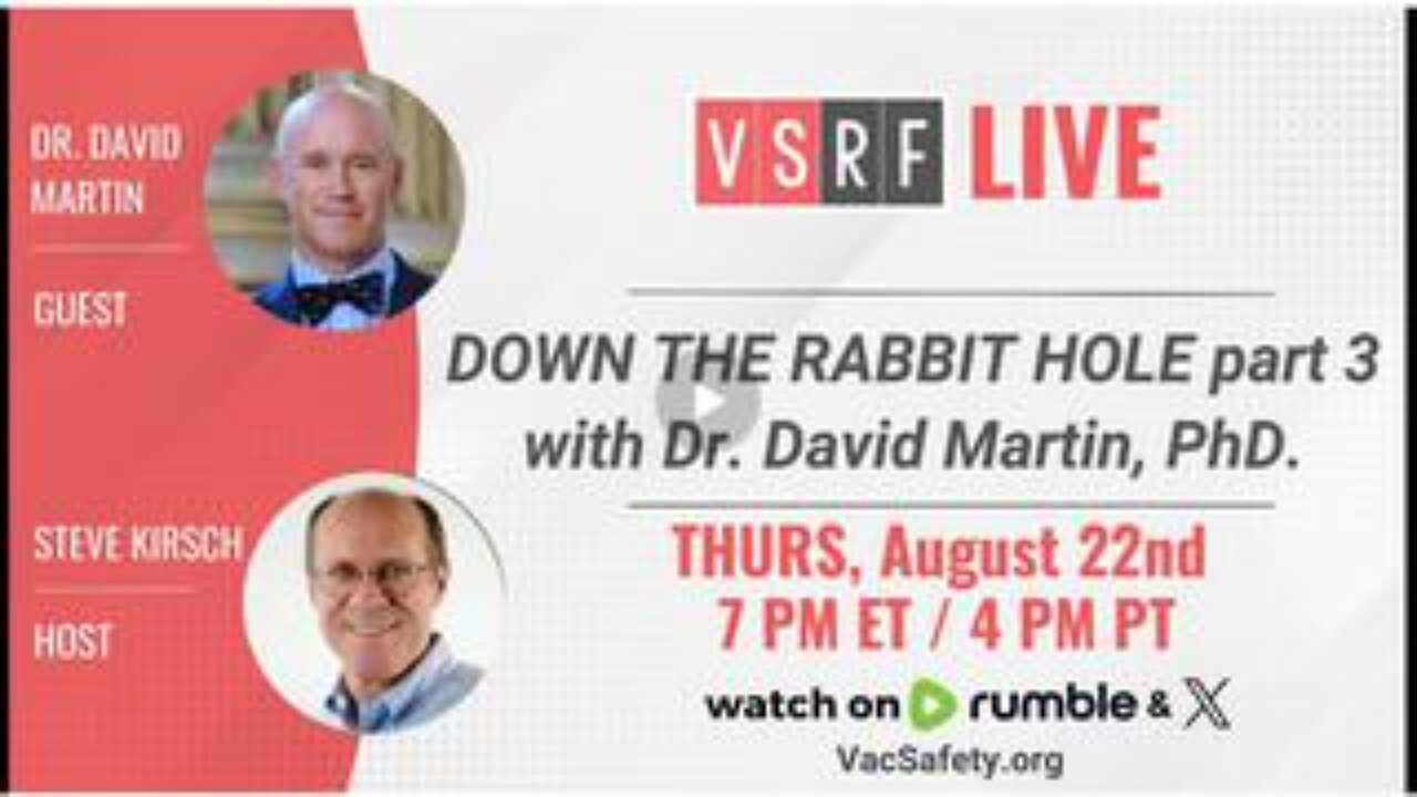 Dr DAVID MARTIN & Steve Kirsch - Down the Rabbit Hole