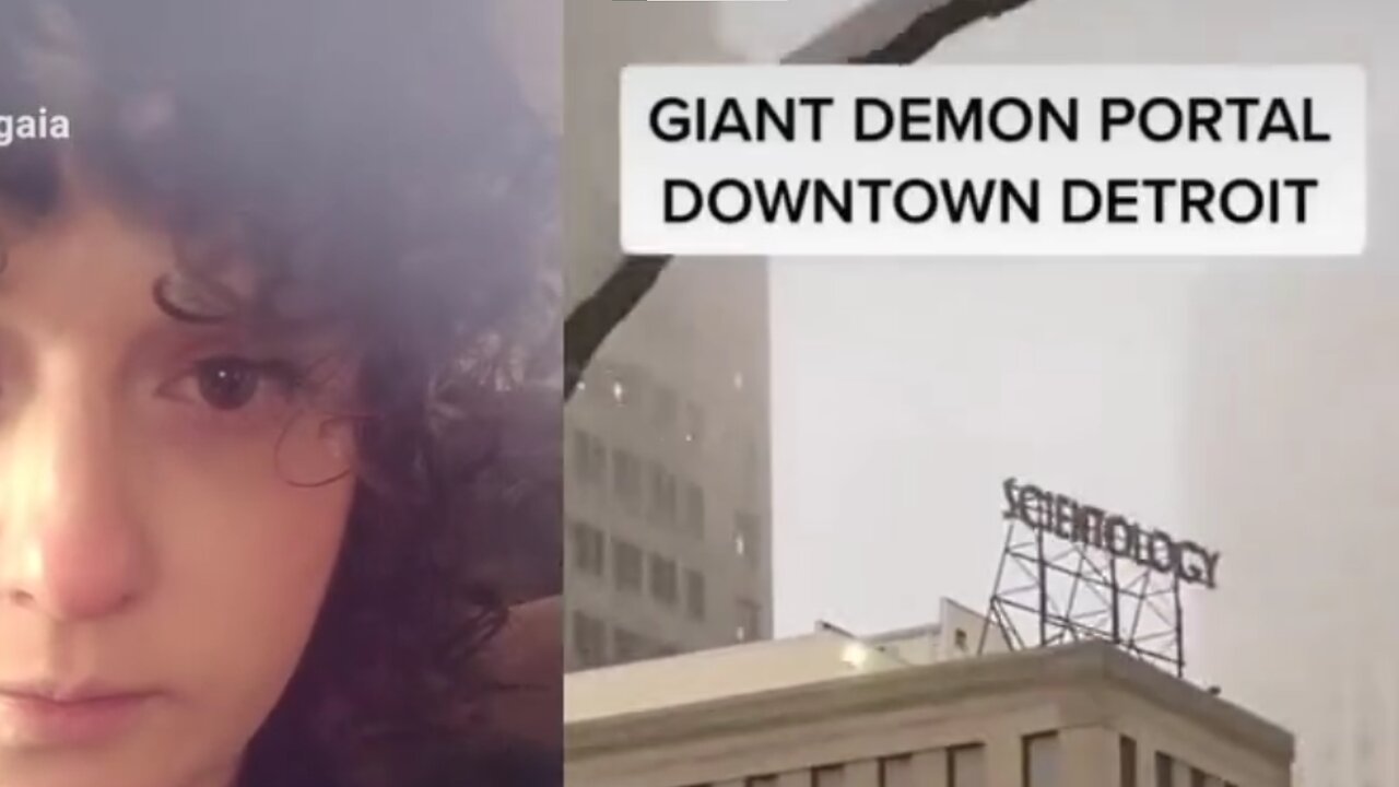 DEMONIC SUN PORTAL IN DOWNTOWN DETROIT (FLAT EARTH'S BLACK HOLE SUN PORTAL!)