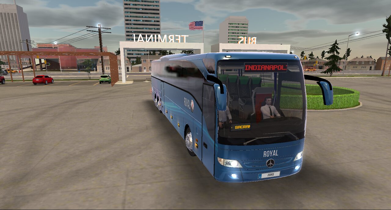 American Bus Simulator Ultimate new bus skin F HD And New Route(GAME)Play--FH