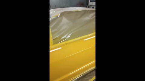 Yellow mustang I painted