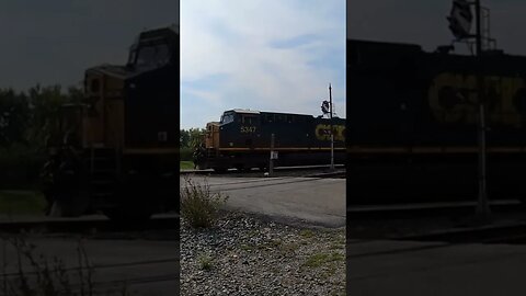 CSX Taking The Curve, Lots Of Noise, Deshler Ohio #train #trainhorn #asmr #railway #railfan #csx