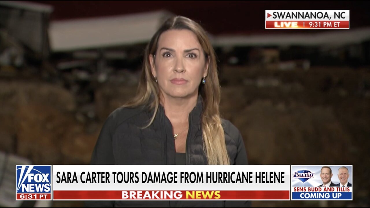 Sara Carter speaks North Carolina residents about the federal response to the hurricane