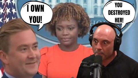 Joe Rogan CELEBRATES The PURE DESTRUCTION of Karine Jean-Pierre By Fox News' Peter Doocy!