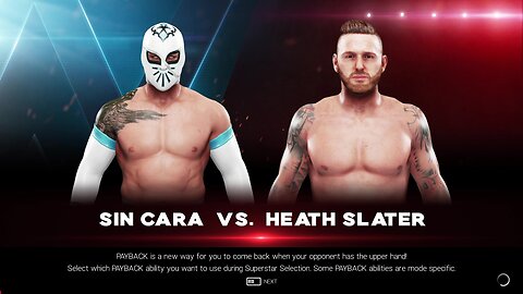 WWE 2k19 Sin Cara vs Heath Slater