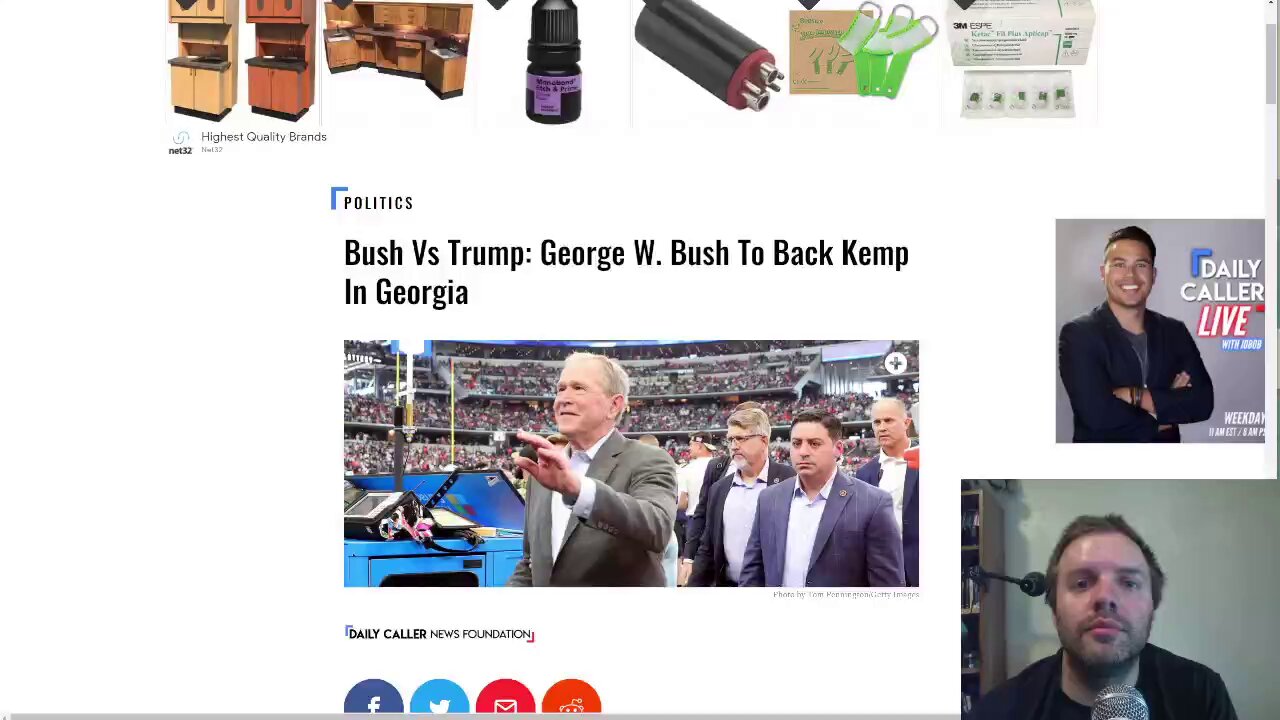 Bush Vs Trump, Bush backs Kemp while Trump Backs Perdue