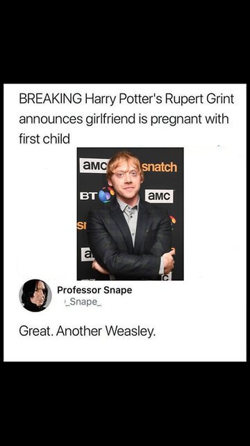 Another Weasly #memes #silly #funny #rupertgrint #harrypotter #weasleyfamily #alanrickman