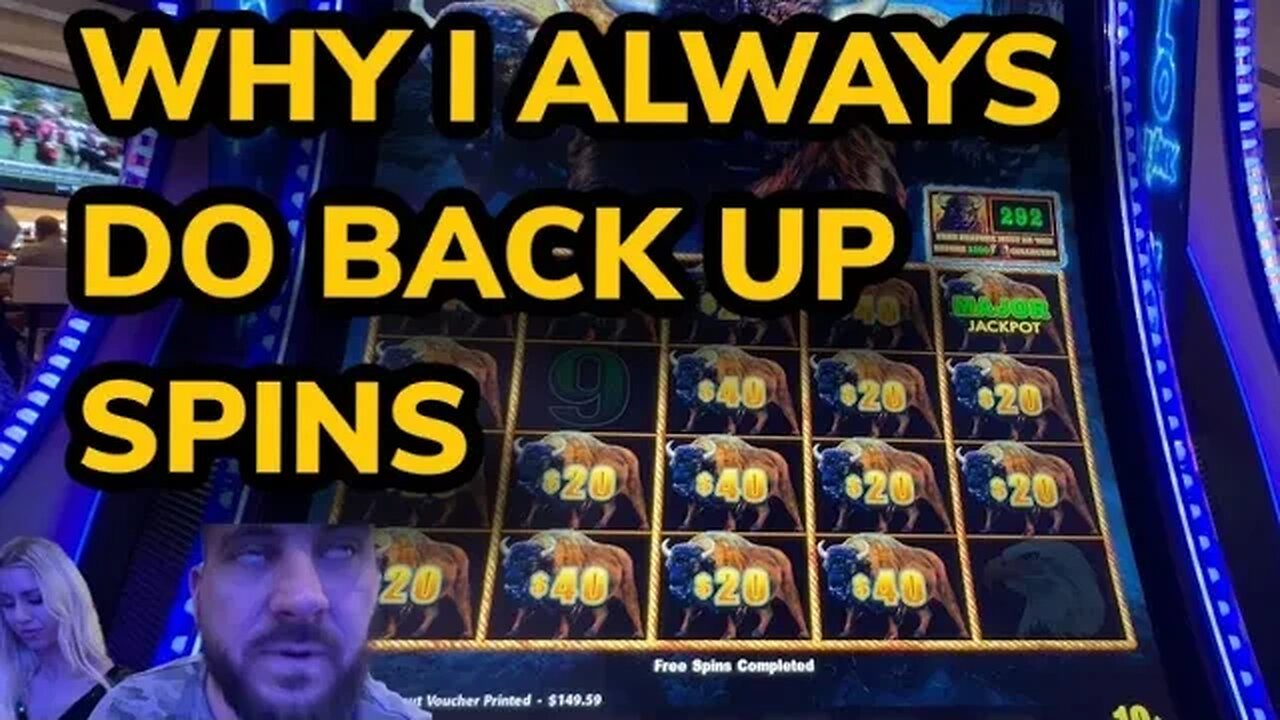 THIS IS WHY I ALWAYS DO BACK UP SPINS. BUFFALO LIGHTNING LINK!