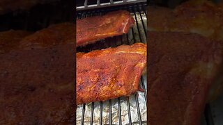 Traeger Grilling, about 90 minutes of cook time on these ribs