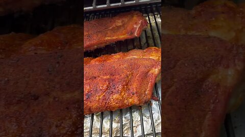 Traeger Grilling, about 90 minutes of cook time on these ribs