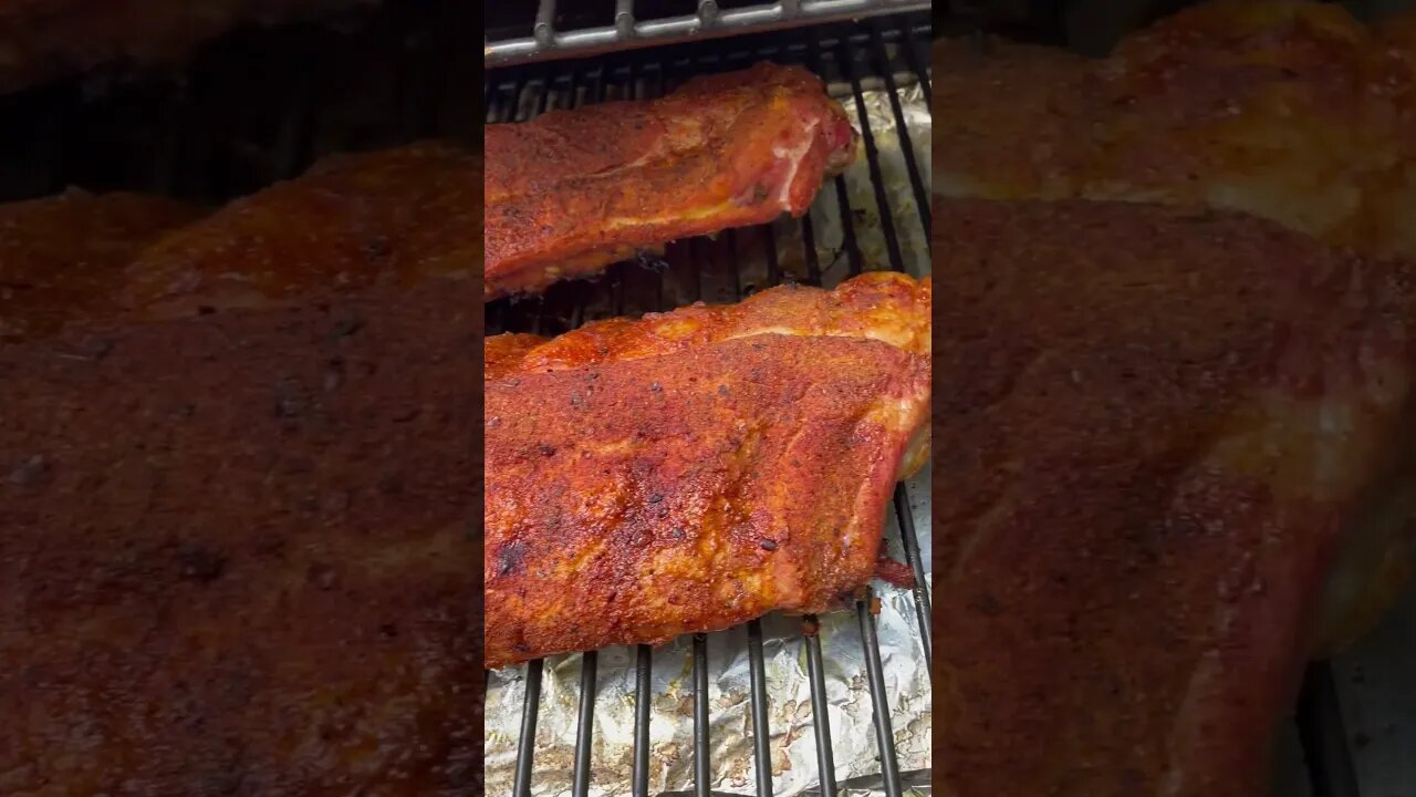Traeger Grilling, about 90 minutes of cook time on these ribs
