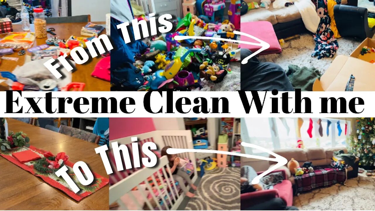 Extreme Clean With Me Whole House | After Christmas Cleanup! | Large Family of 12 Laundry Routine