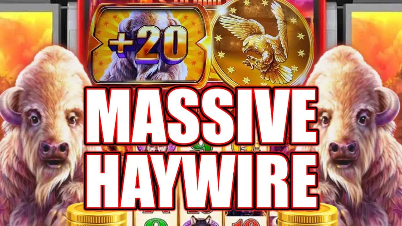 BUFFALOOO 🐃 My BIGGEST JACKPOT EVER on Buffalo Chief SLOT MACHINE! EXTREMELY RARE HAYWIRE!