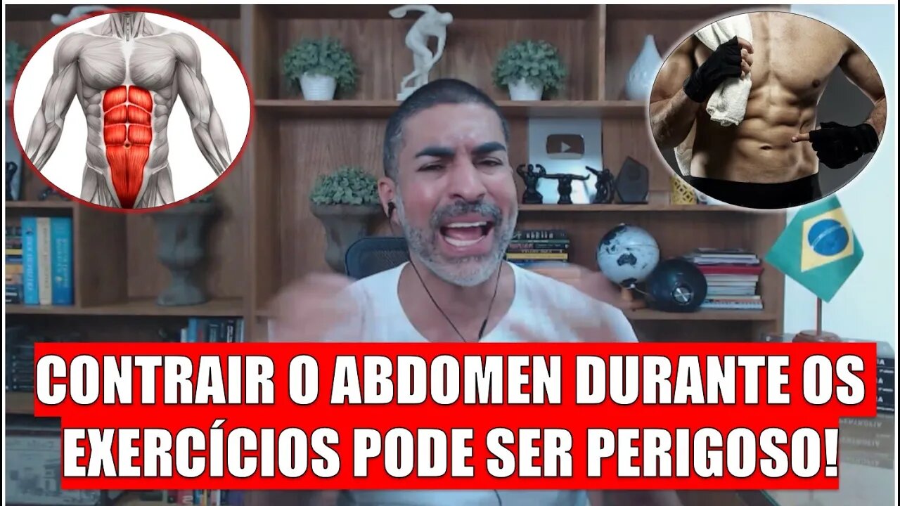Não contraia o abdomen durante o treino!