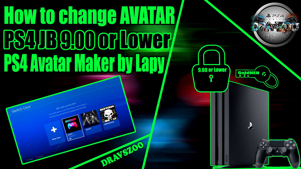 How to change AVATAR on PS4 Jailbreak 9.00 or Lower! | Without Internet | PS4 Avatar Maker by Lapy