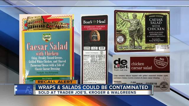 Salad and wrap products sold at Kroger, Trader Joe's and Walgreens recalled for Cyclospora concerns