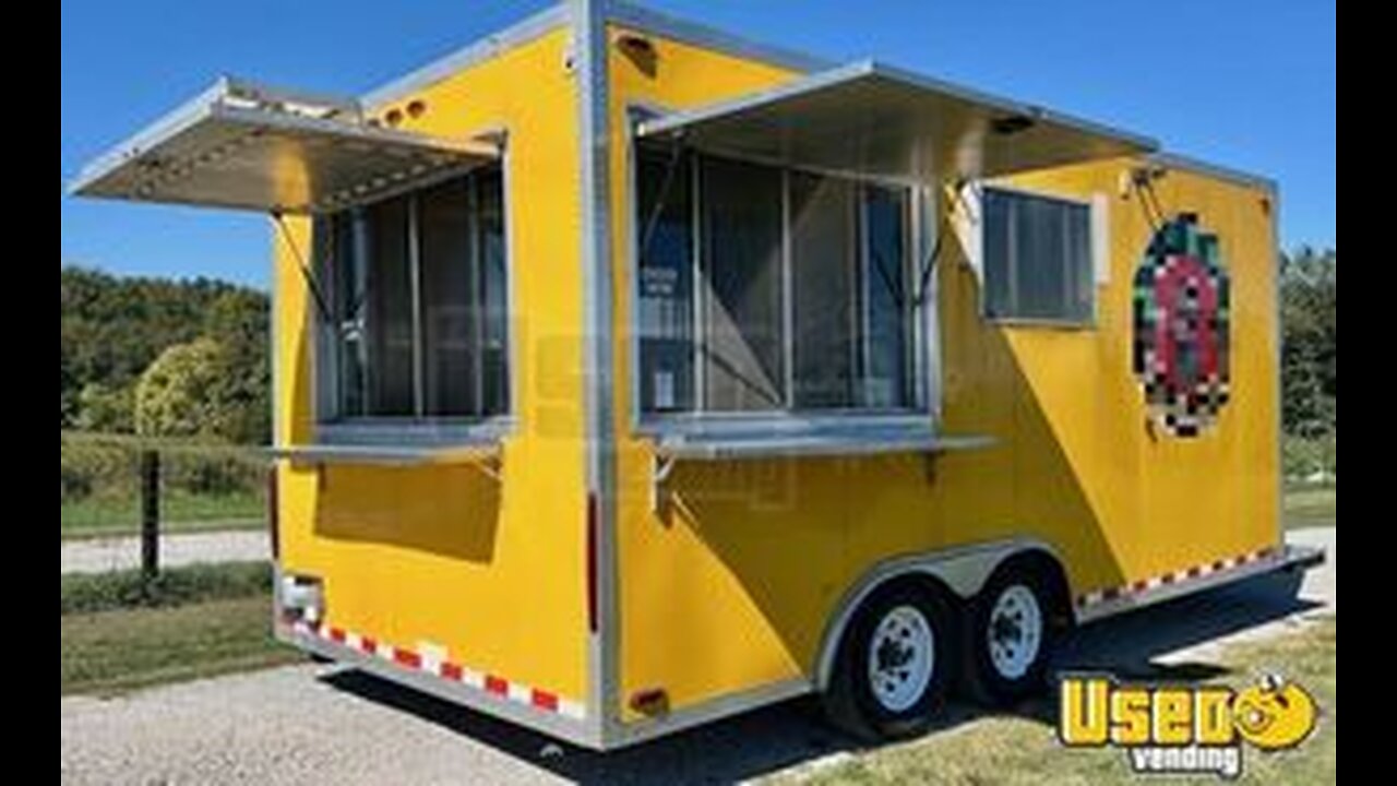 2013 8.6' x 18' Kitchen Food Concession Trailer with Bathroom & Pro-Fire Suppression for Sale