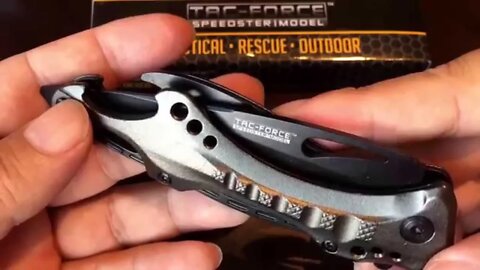 TAC Force TF-705 Series Assisted Opening Tactical Folding Knife, Half-Serrated Blade, 4-1/2-Inch