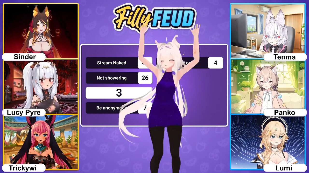 Filian's Filly Feud Ft. Sinder, LucyPyre, Trickywi, Tenma, Panko, and Lumi (1/3/2024)