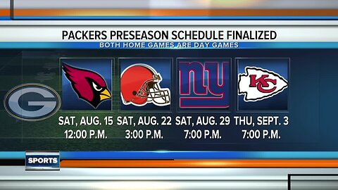 Packers preseason schedule finalized