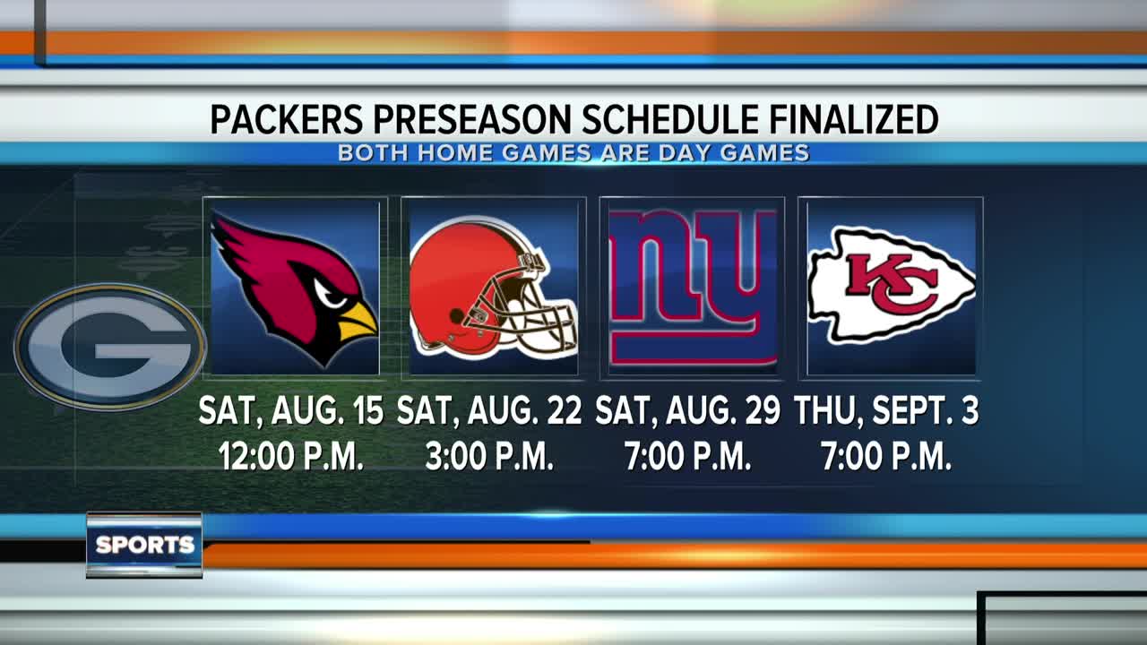 Packers preseason schedule finalized