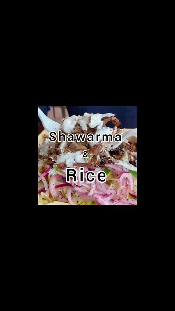 A Dish With Shawarma Meat 🍖 & Rice #ytshorts #shorts #Food #Streetfood #UpFoodReview