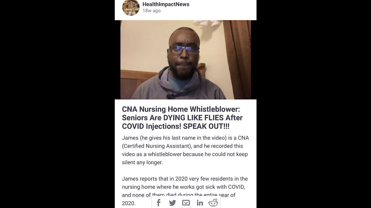 TSVN30 6.2021 CNA NURSING HOME WHISTLEBLOWER; SENIORS ARE DYING LIKE FLIES AFTER COVID INJECTIONS! SPEAK OUT!