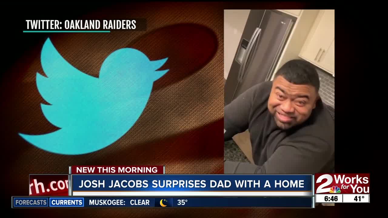 Josh Jacobs surprises dad with a home