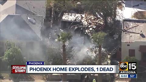 Gas explosion at Phoenix he kills 1, injures 1