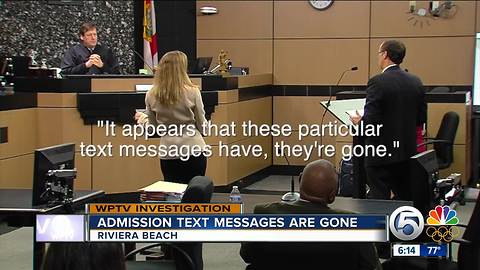 Attorney for Riviera Beach admits problem; text messages gone