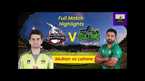 Full match highlights Multan vs Lahore